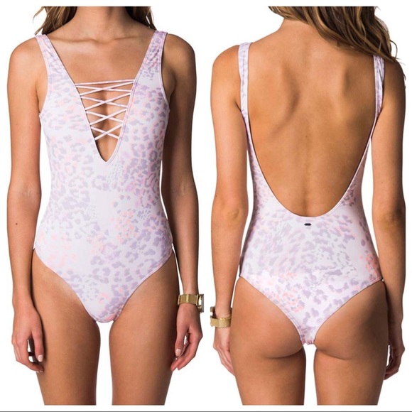 animal print swimming costume